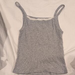 Brandy Melville Gray Ribbed Women's Tank Top